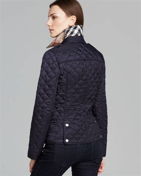 burberry brit jacket for woman short blue quilted jacket|burberry quilted jacket outlet.